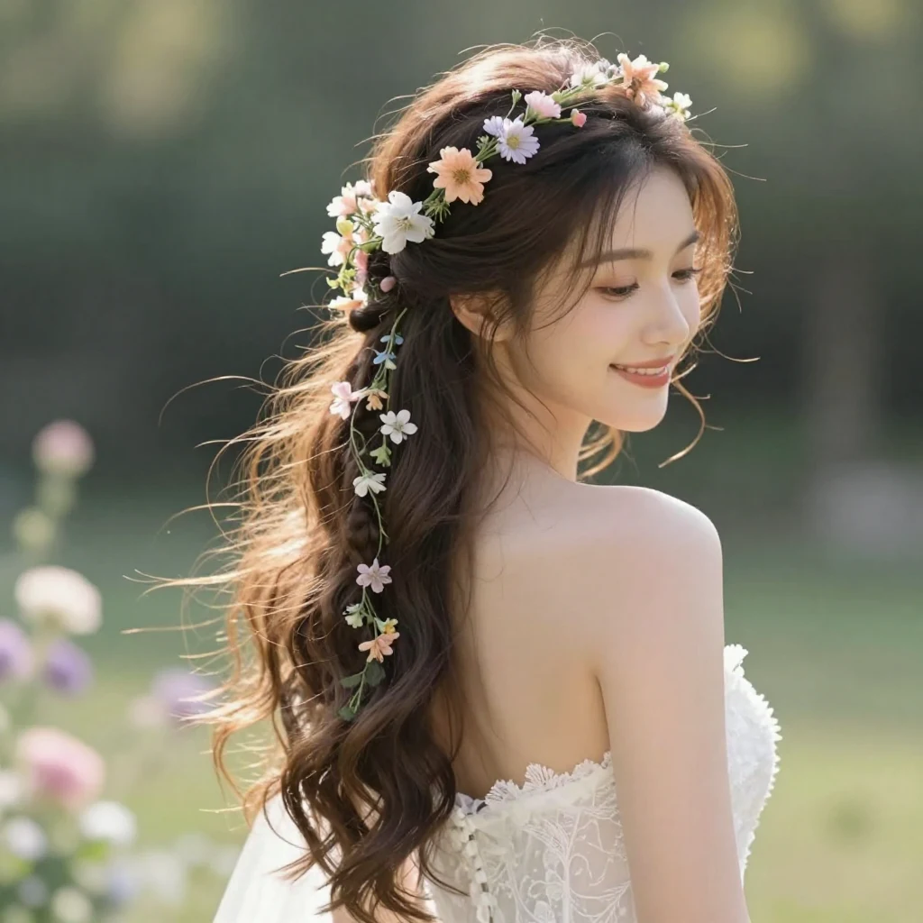 1. Boho Braided Half Up Half Down