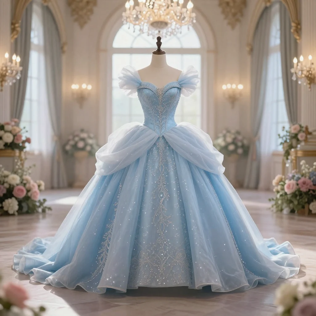 1. Cinderella Inspired Ball Gown