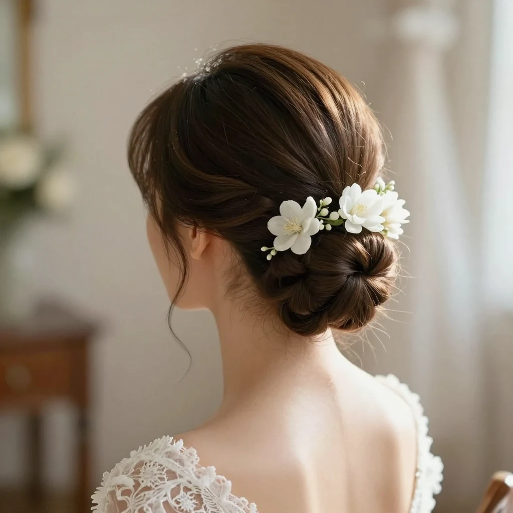 1. Classic Low Bun