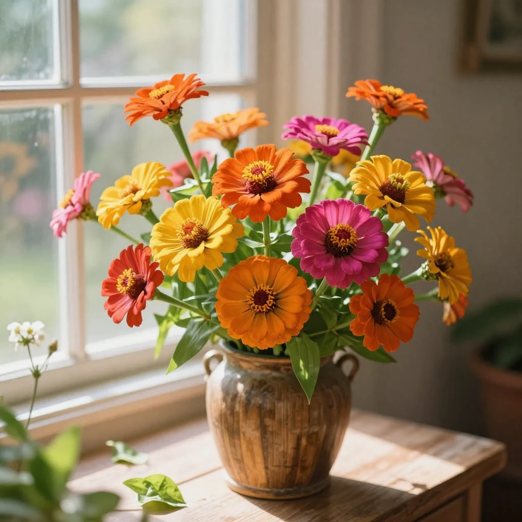 10. Vibrant Zinnias