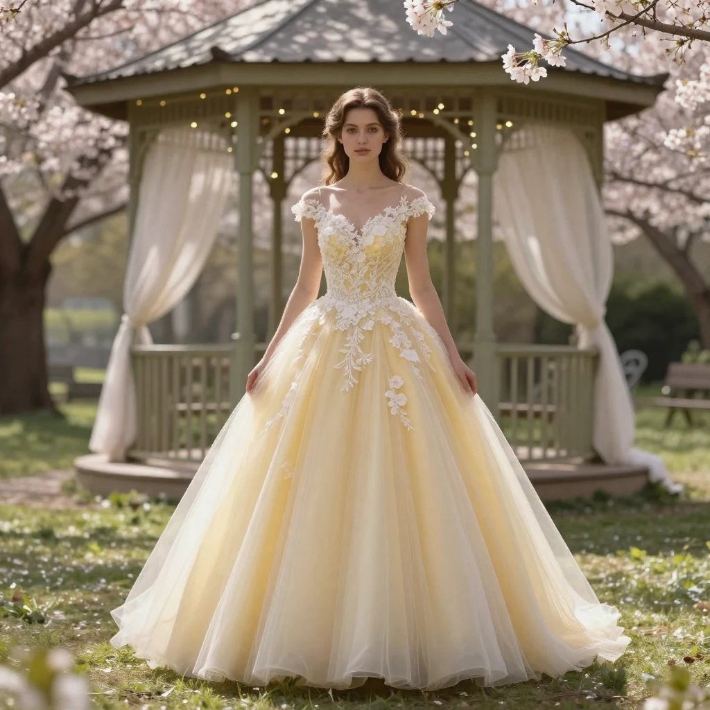 13. Belle’s Tea-Length Dress