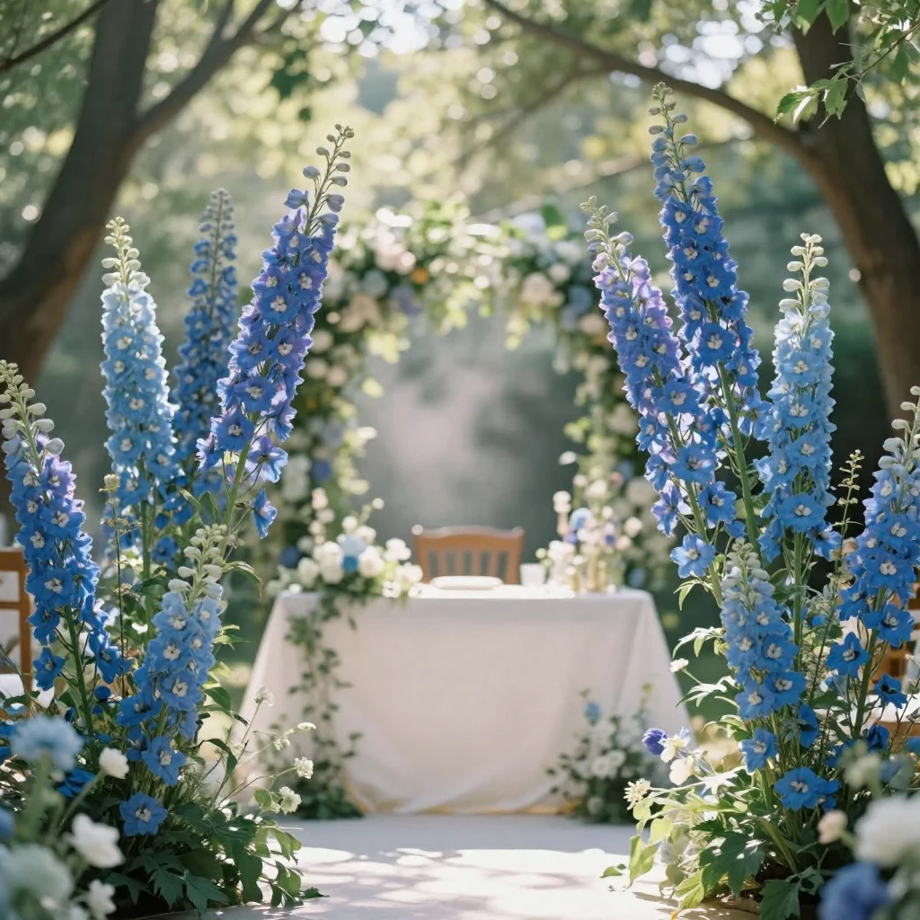 13. Bright Blue Delphiniums