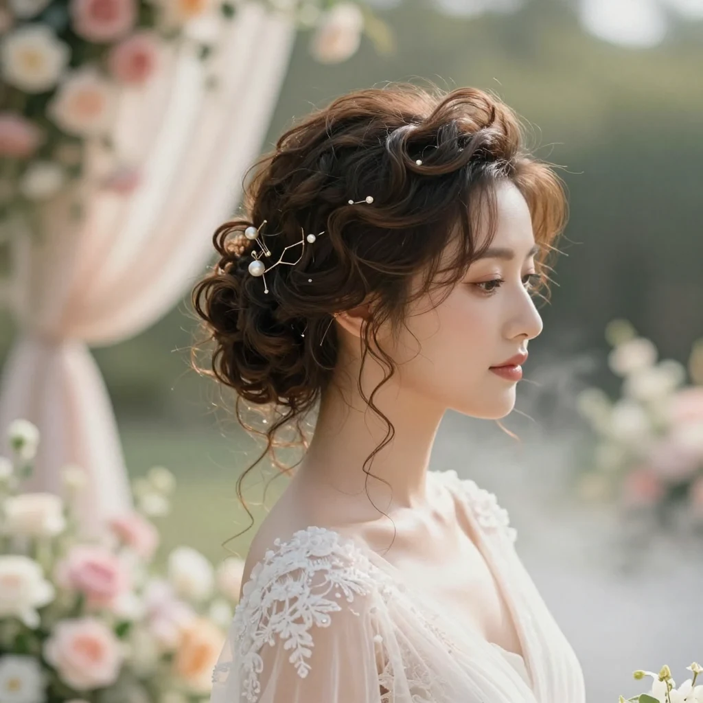 13. Pinned Upcurled Bun