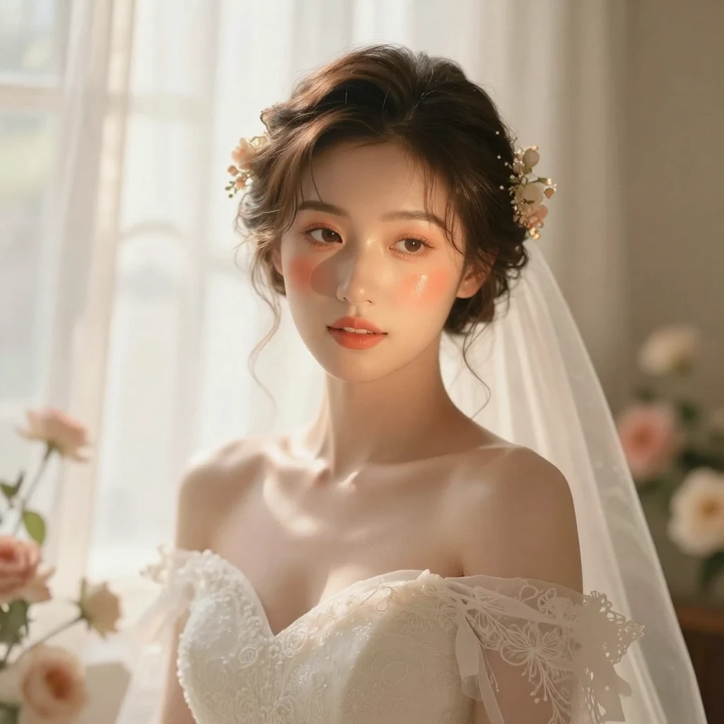 14. Peach Hues and Highlights