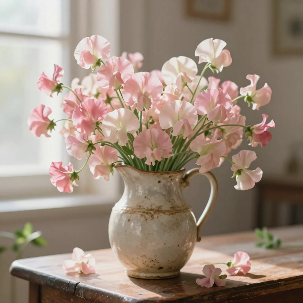 14. Pink and Cream Sweet Peas