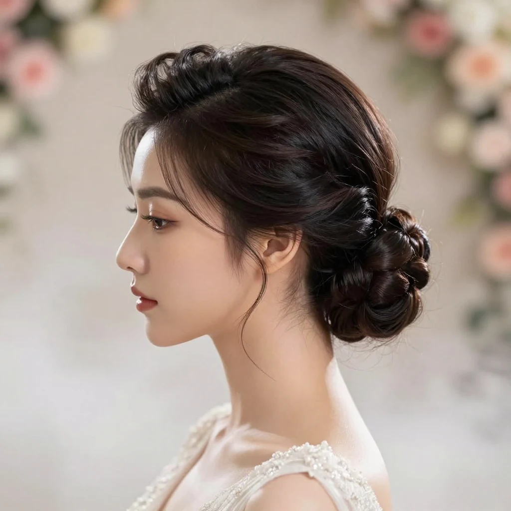 14. Sculpted Bun with Pompadour