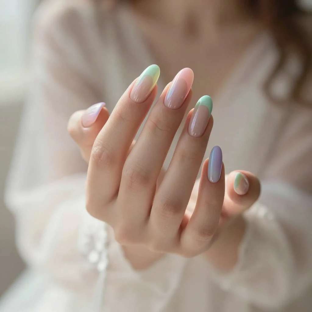 15. Whimsical Rainbow Tips