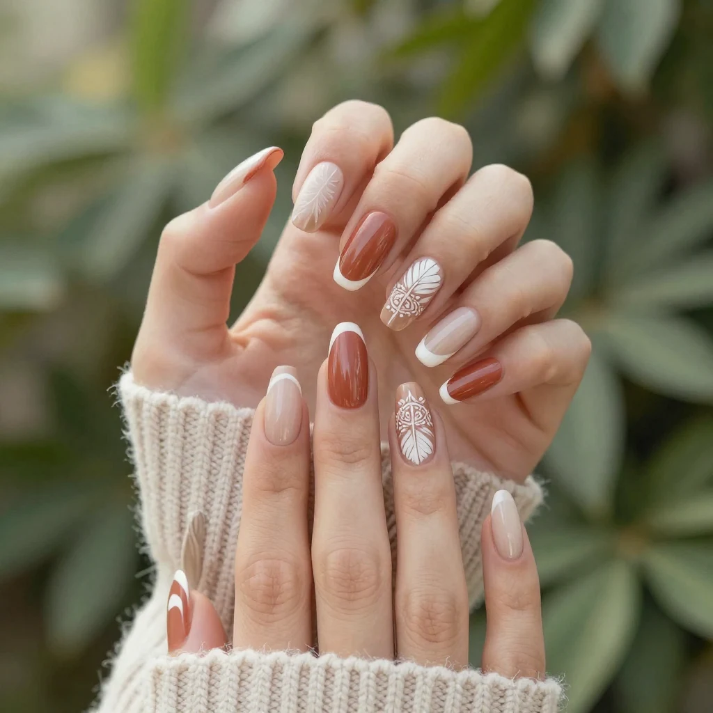 16. Bohemian French Nails