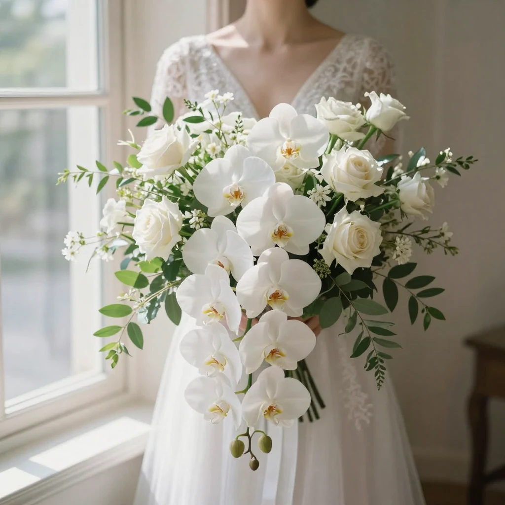 16. Crisp White Cymbidium