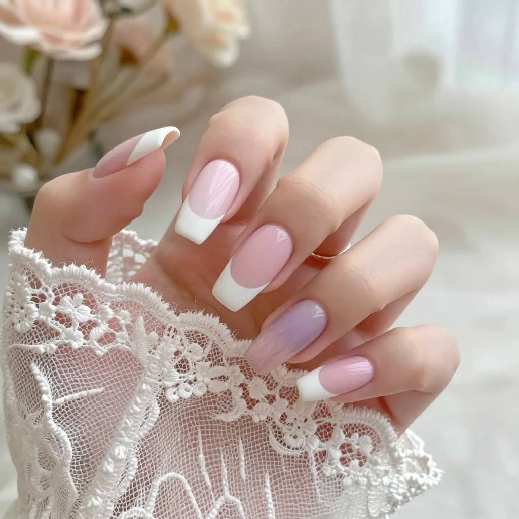 16. Half-Moon Manicure