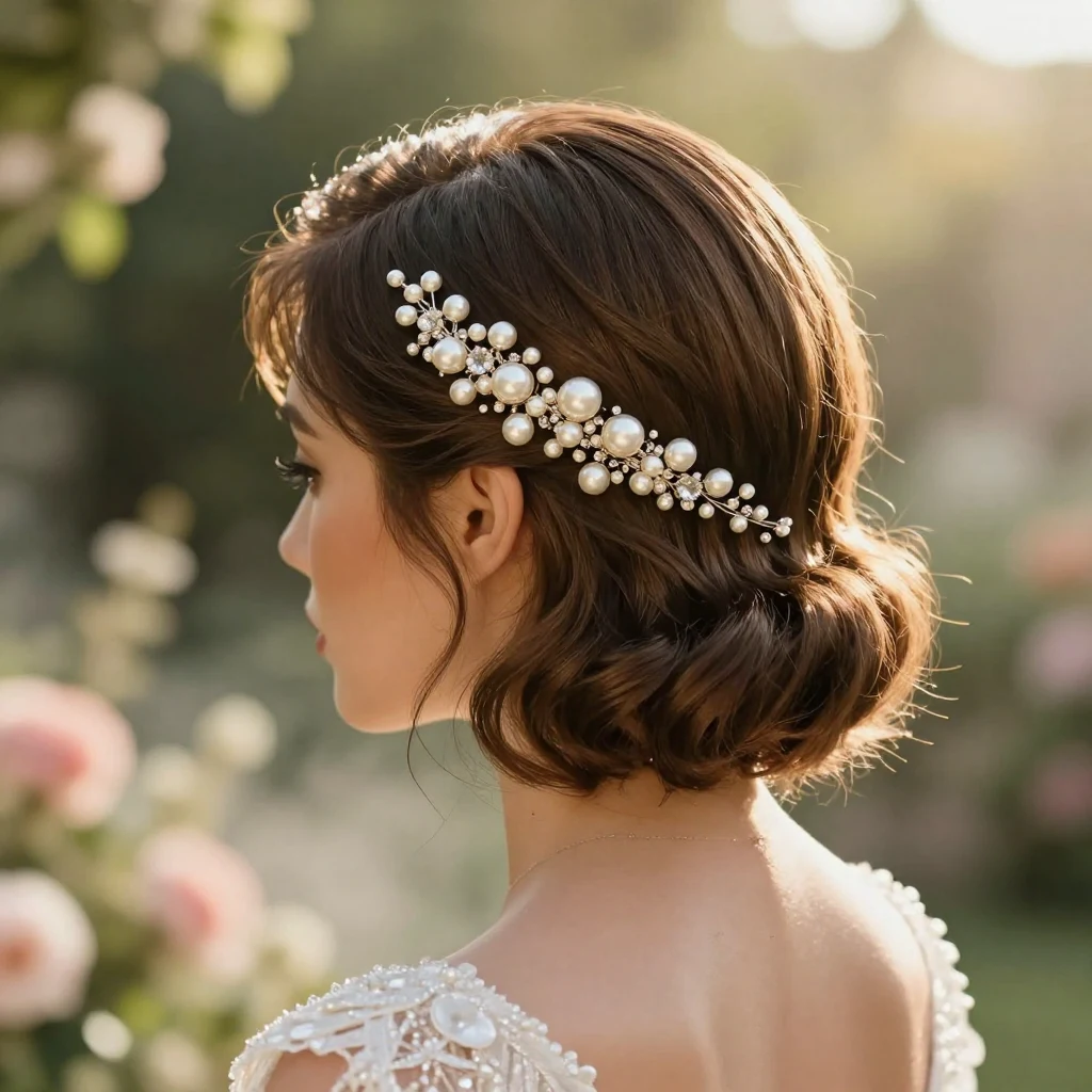 16. Sleek Bob with Hairpiece