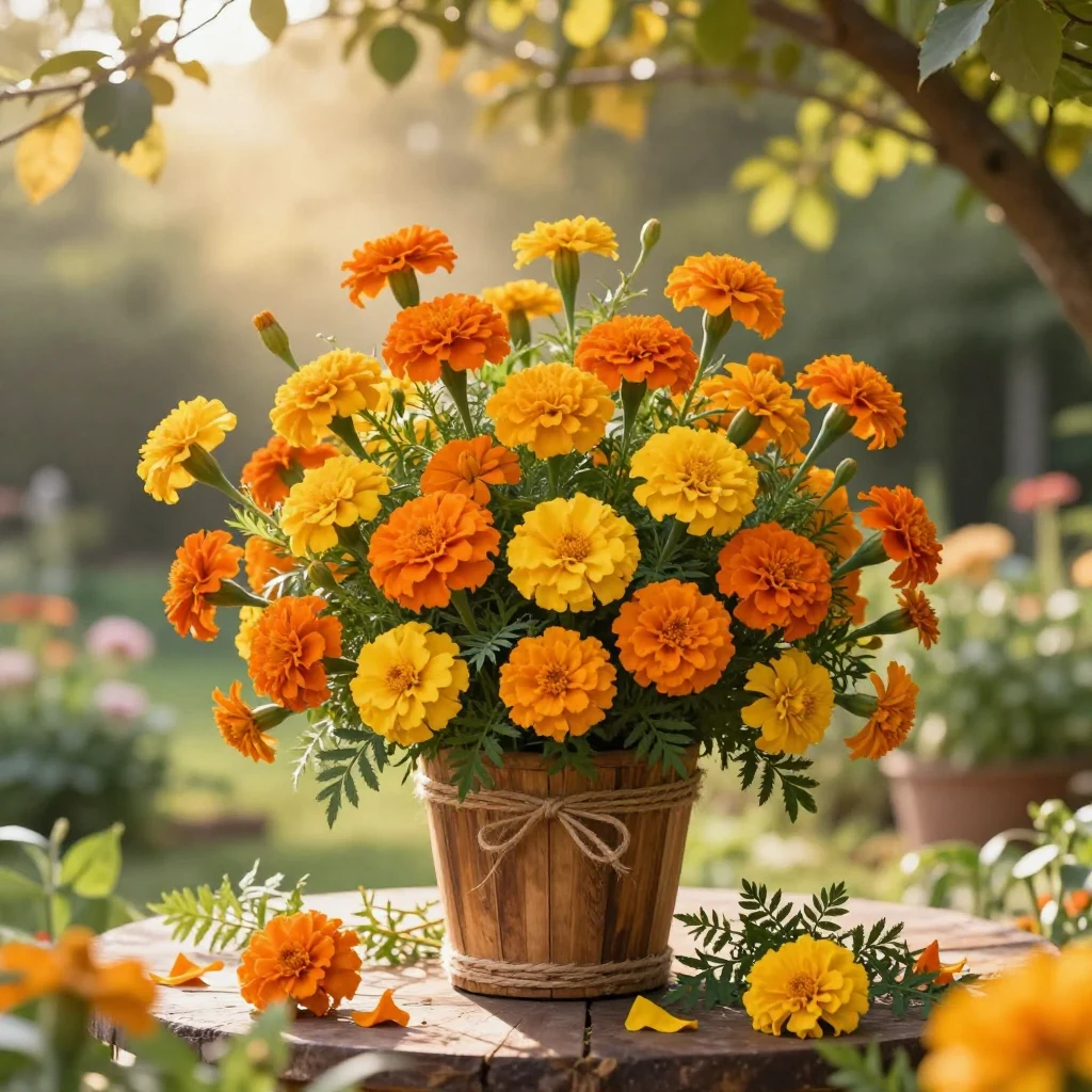 18. Cheerful Marigolds