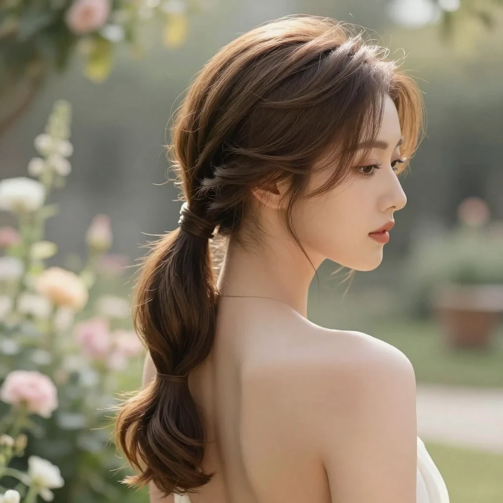 18. Wrapped Side Ponytail