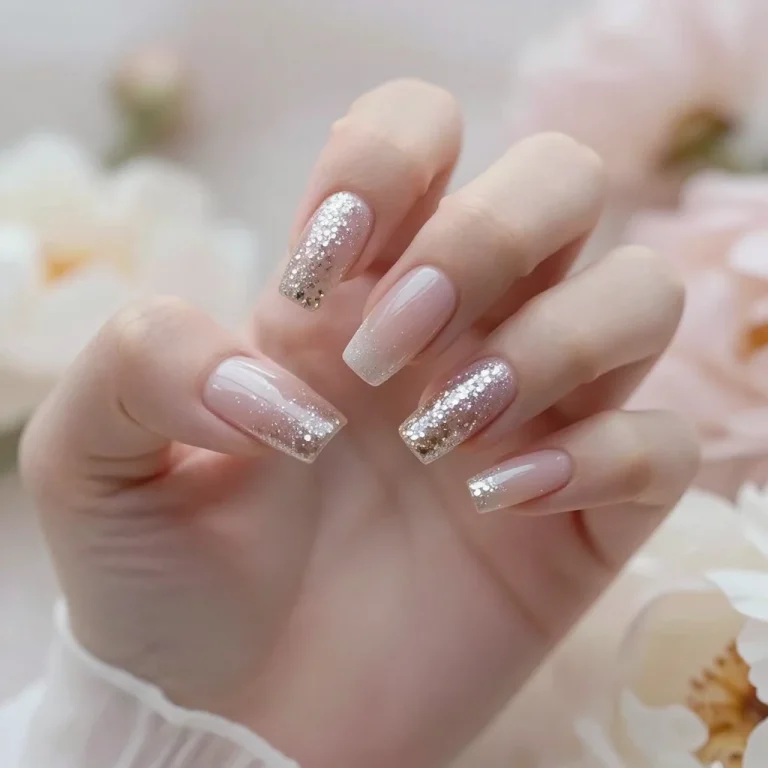 Luxury bridal nail designs with elegant details