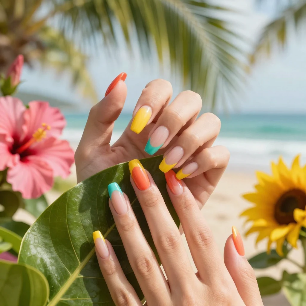 19. Tropical French Tips