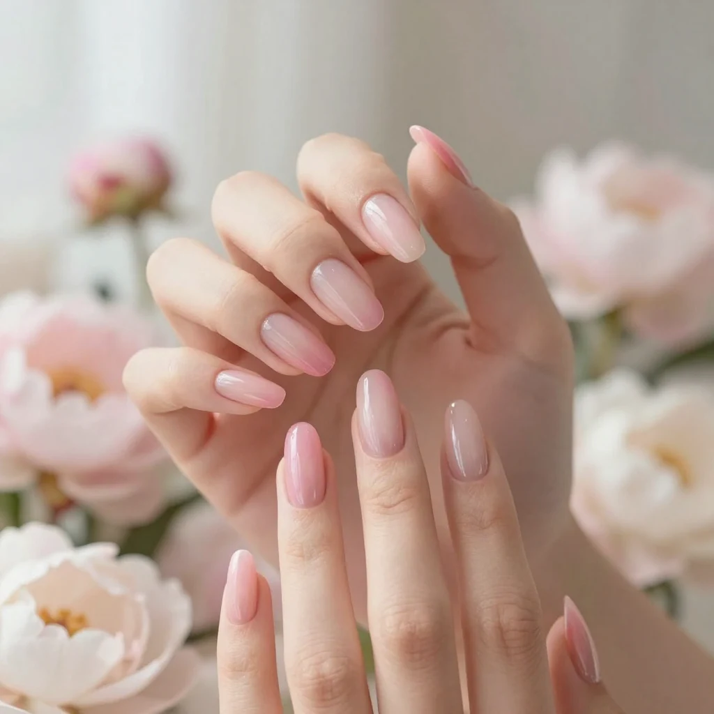 2. Blush Ombré Nails