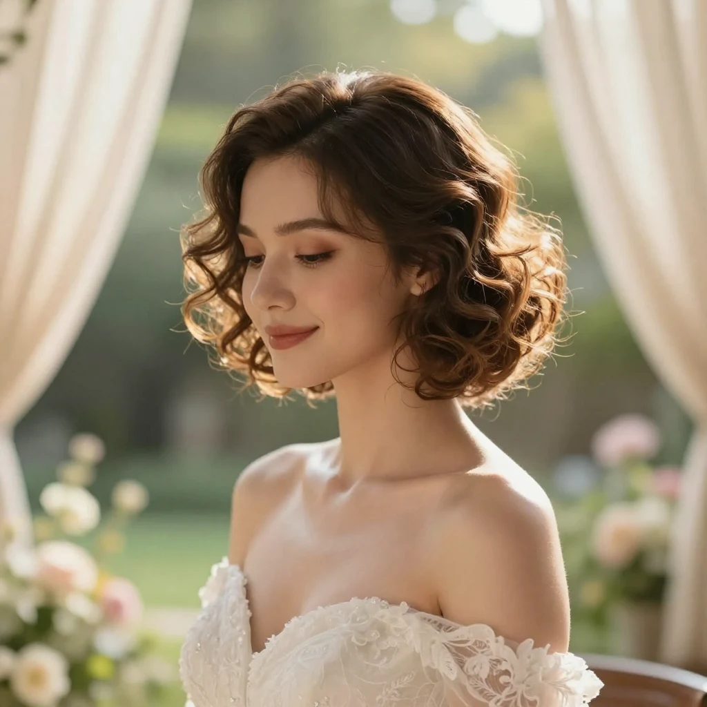 2. Chic Bob with Curls