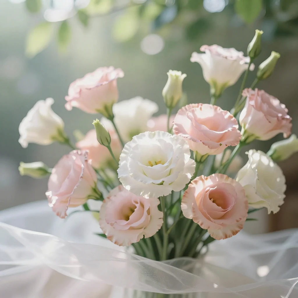 20. Blush and White Lisianthus