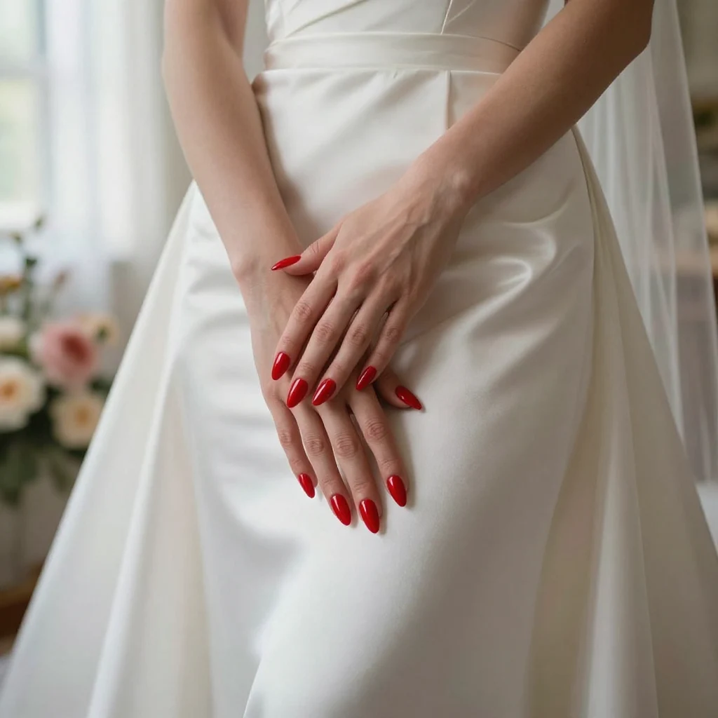 21. Bold Red Nails
