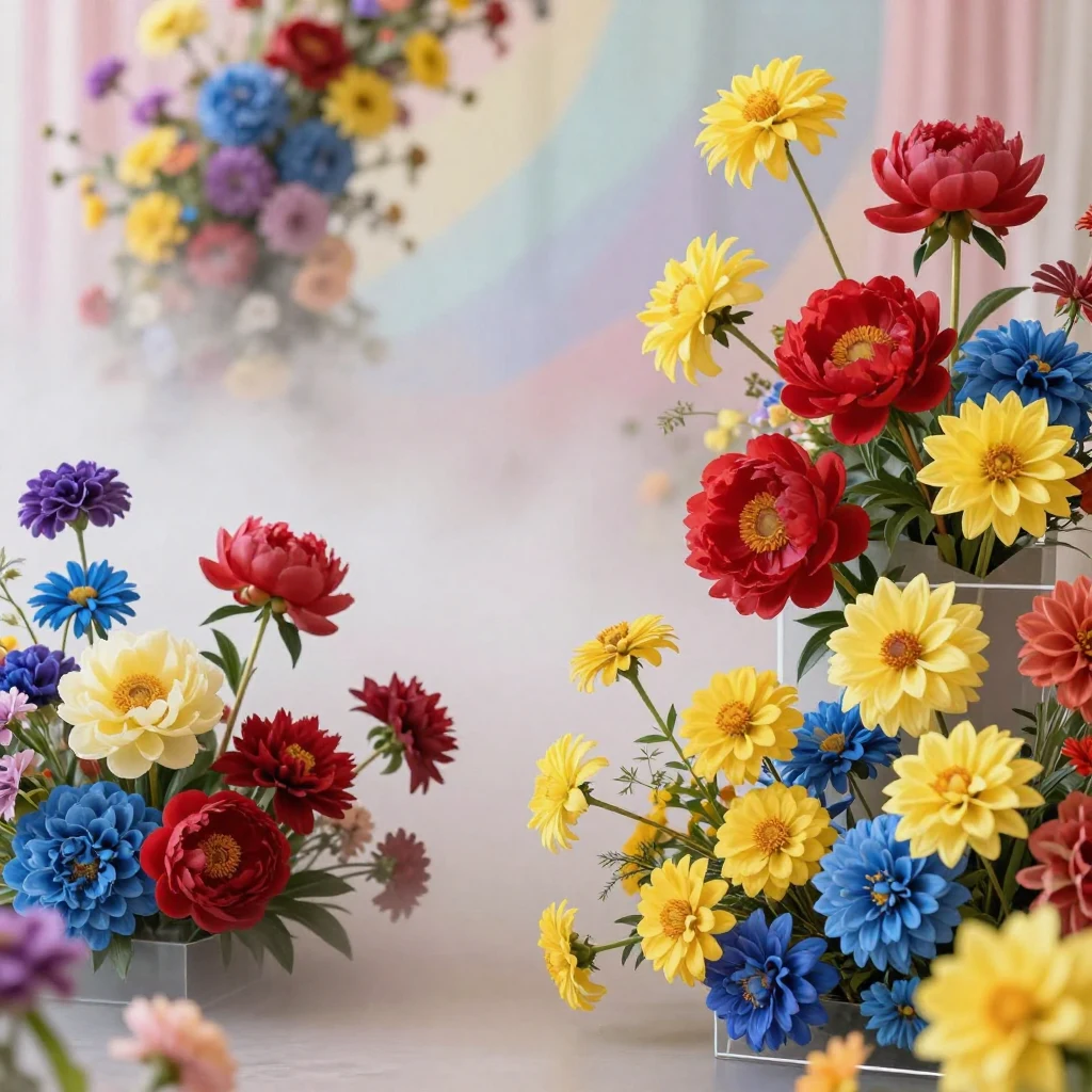 21. Color-Blocked Blooms