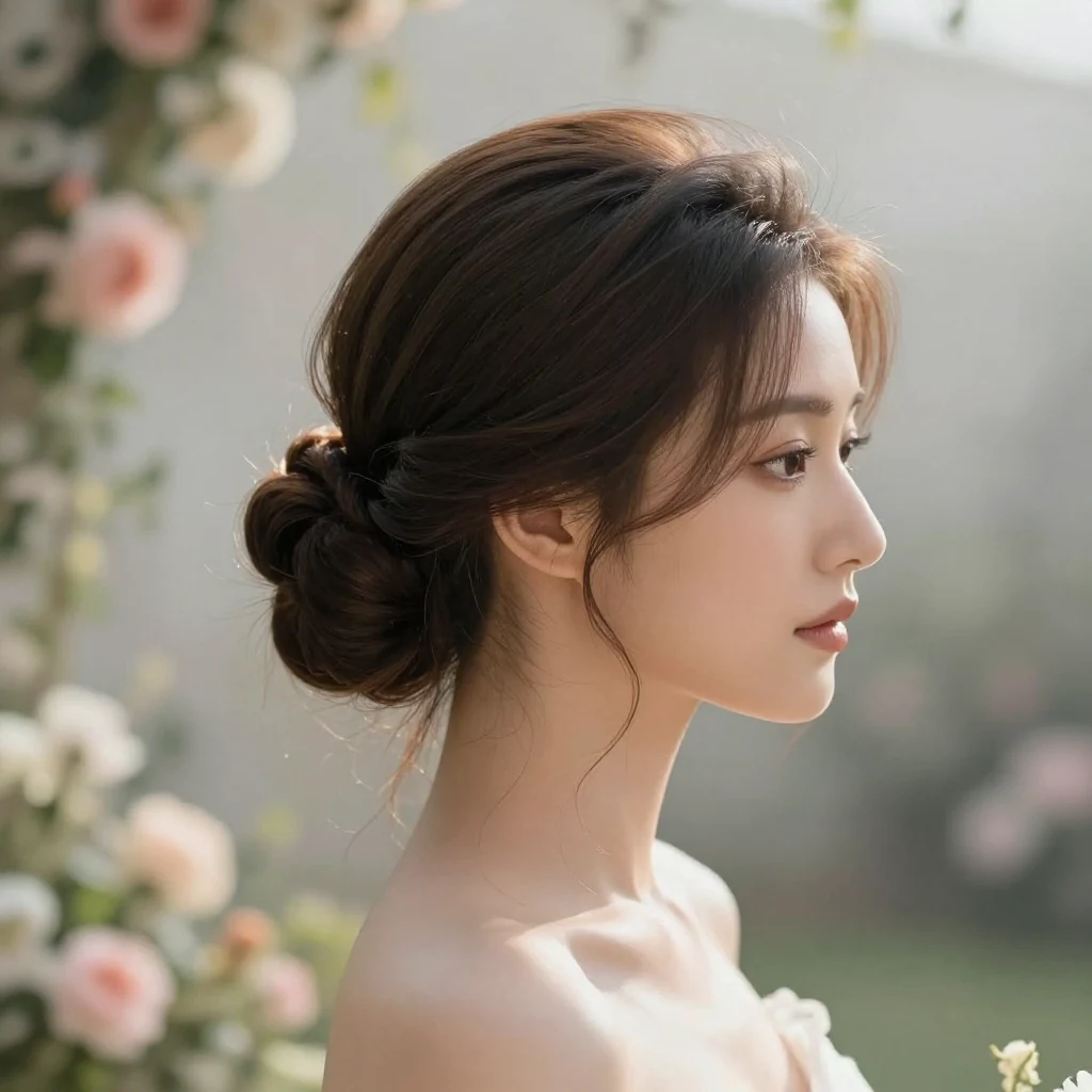 21. Sleek Low Roll Bun