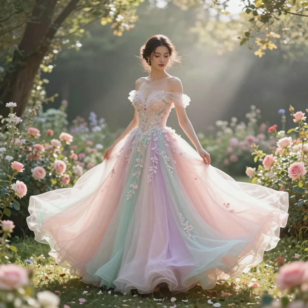 21. Soft Color Palette Gown