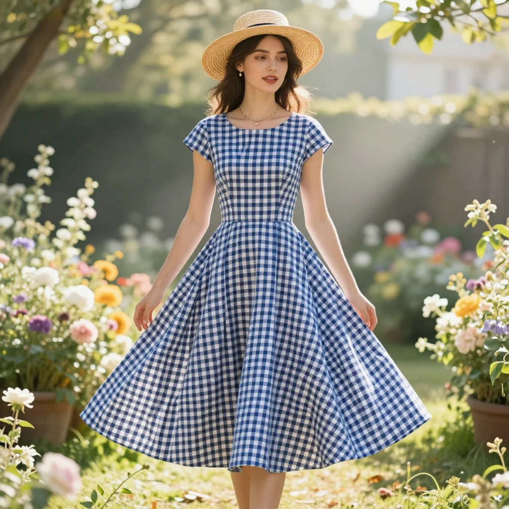 22. Gingham Print Dress
