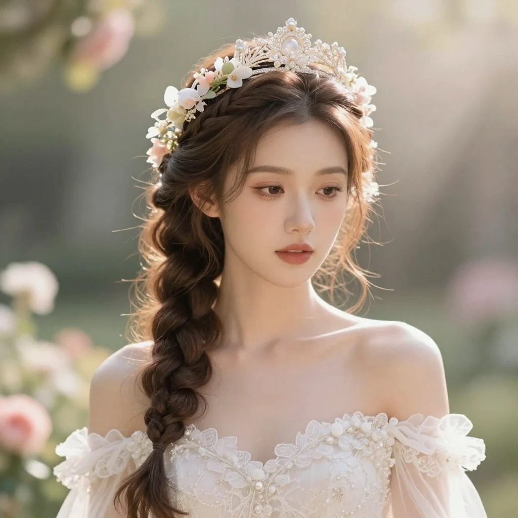 23. Crown Braid with Loose Strands