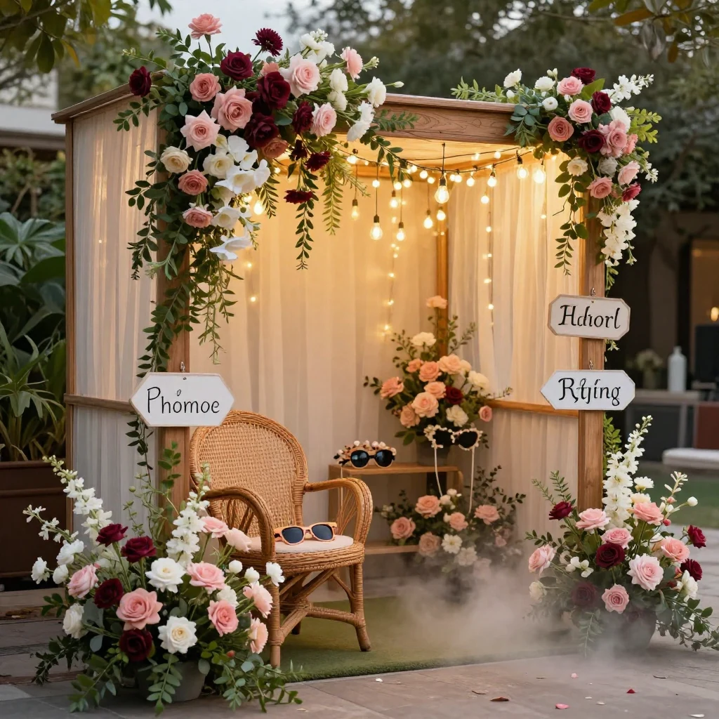 24. Interactive Floral Photo Booths