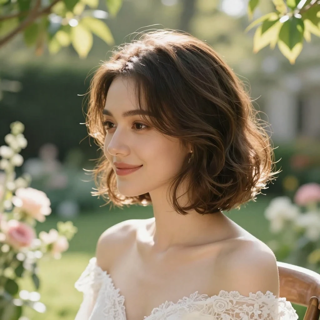 29. Layered Bob with Subtle Waves