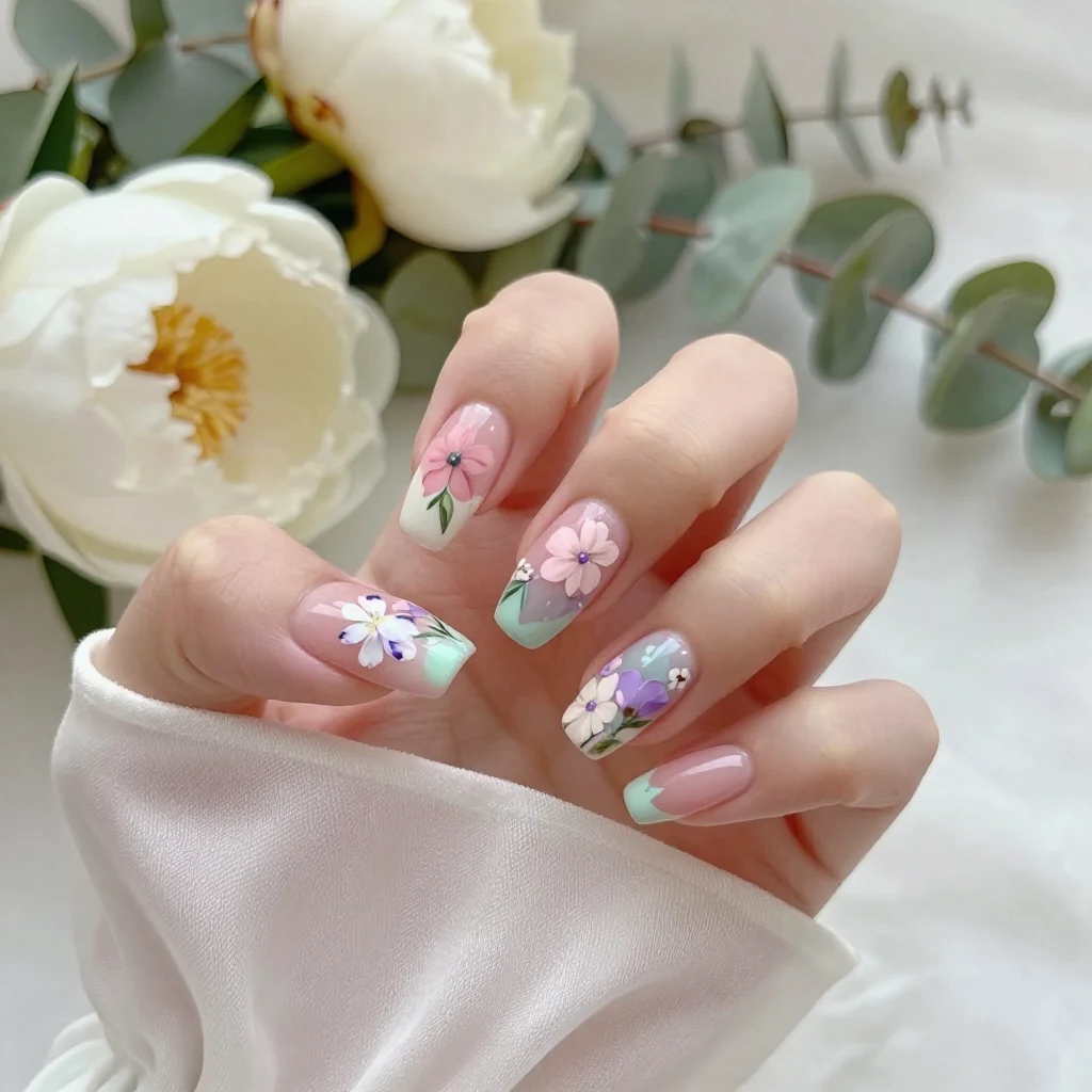 4. Floral Nail Art