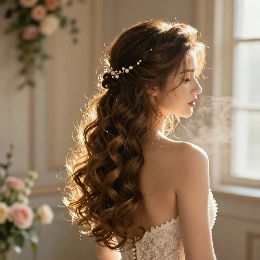 4. Half-Up Half-Down with Curls