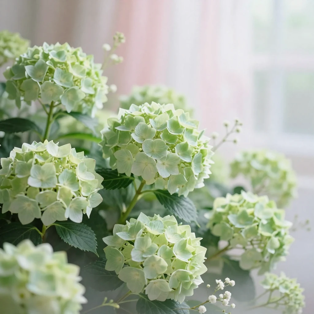 4. Mint Green Hydrangeas