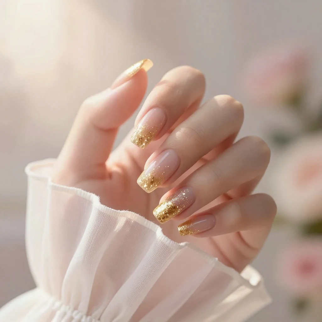 5. Golden Glitter Fade