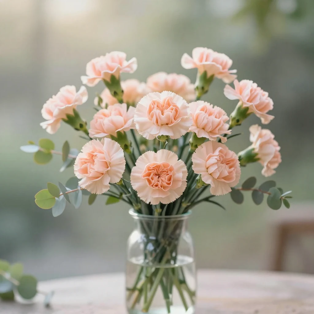 5. Pale Peach Carnations