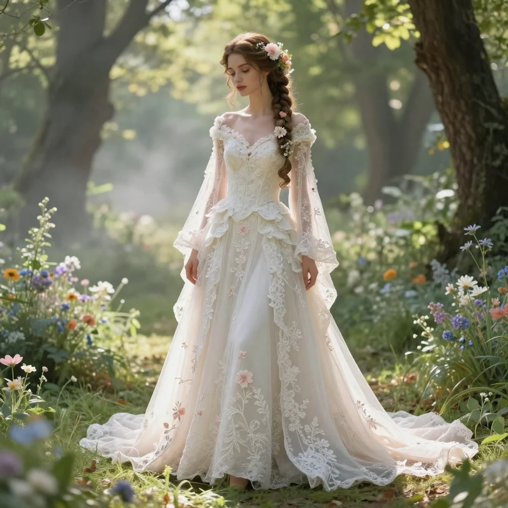 5. Rapunzel's Whimsical Lace Dress