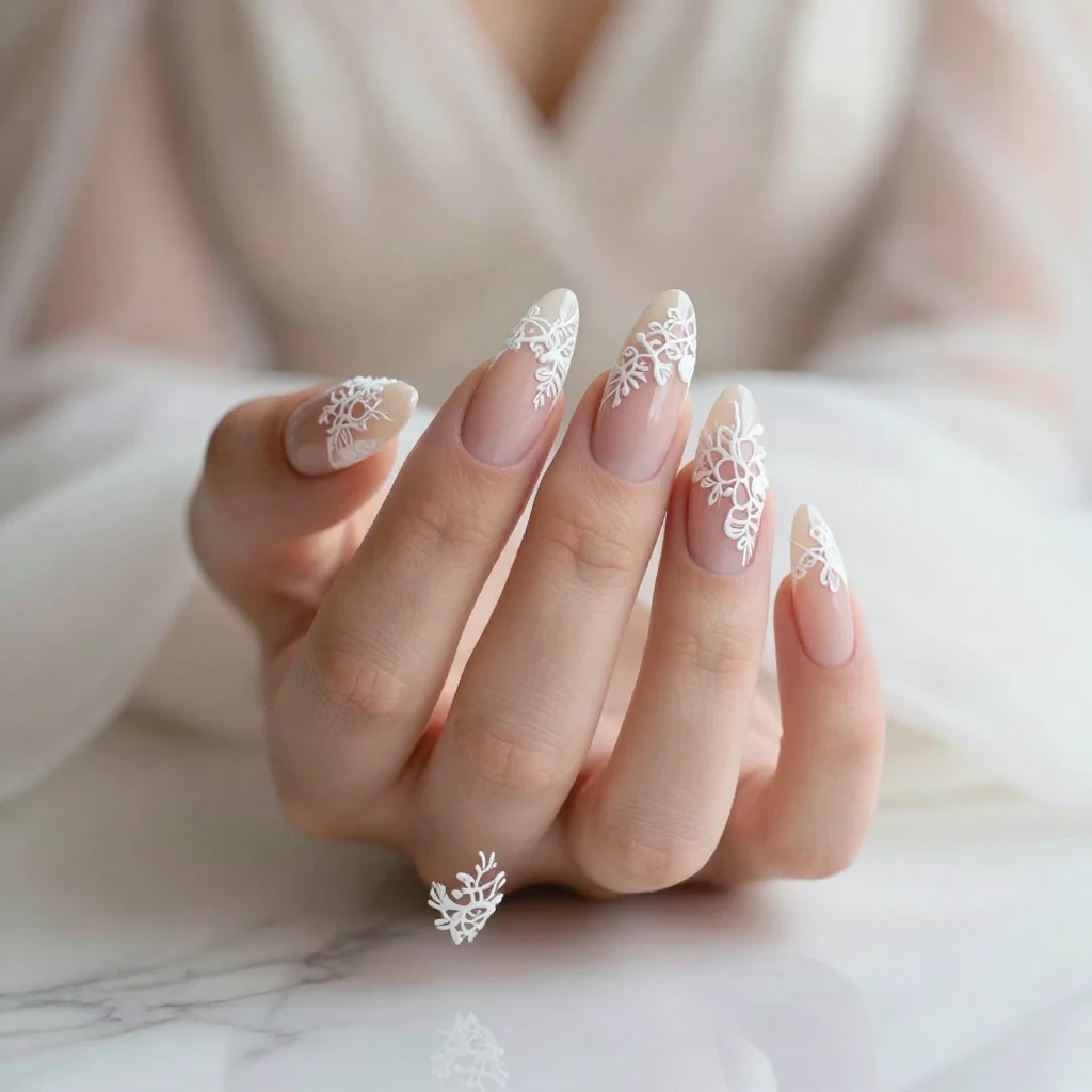 6. Lace Nail Designs
