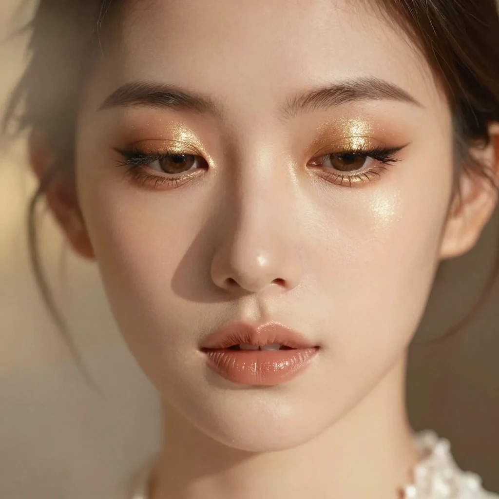 6. Shimmering Gold Eyes