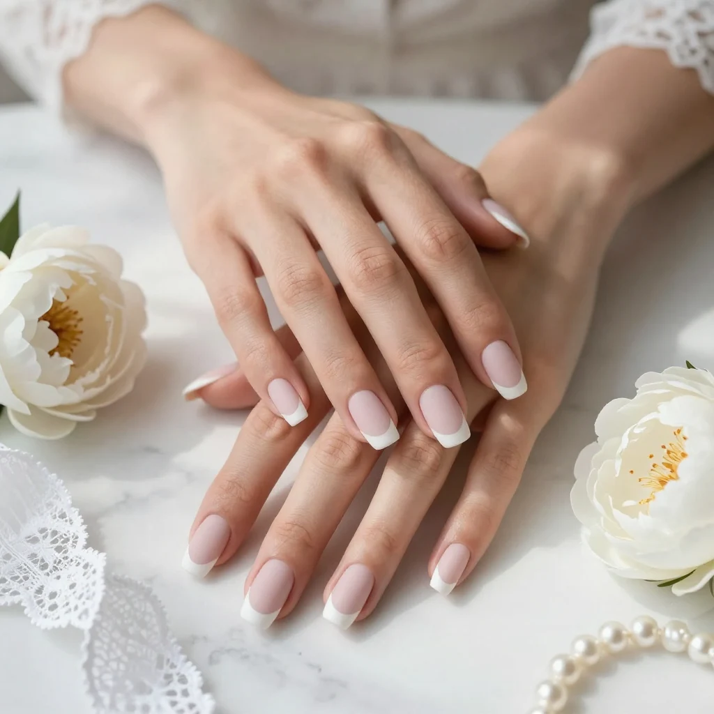 7. Matte French Tips
