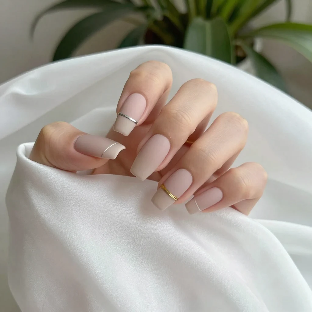 7. Minimalist Matte Nails