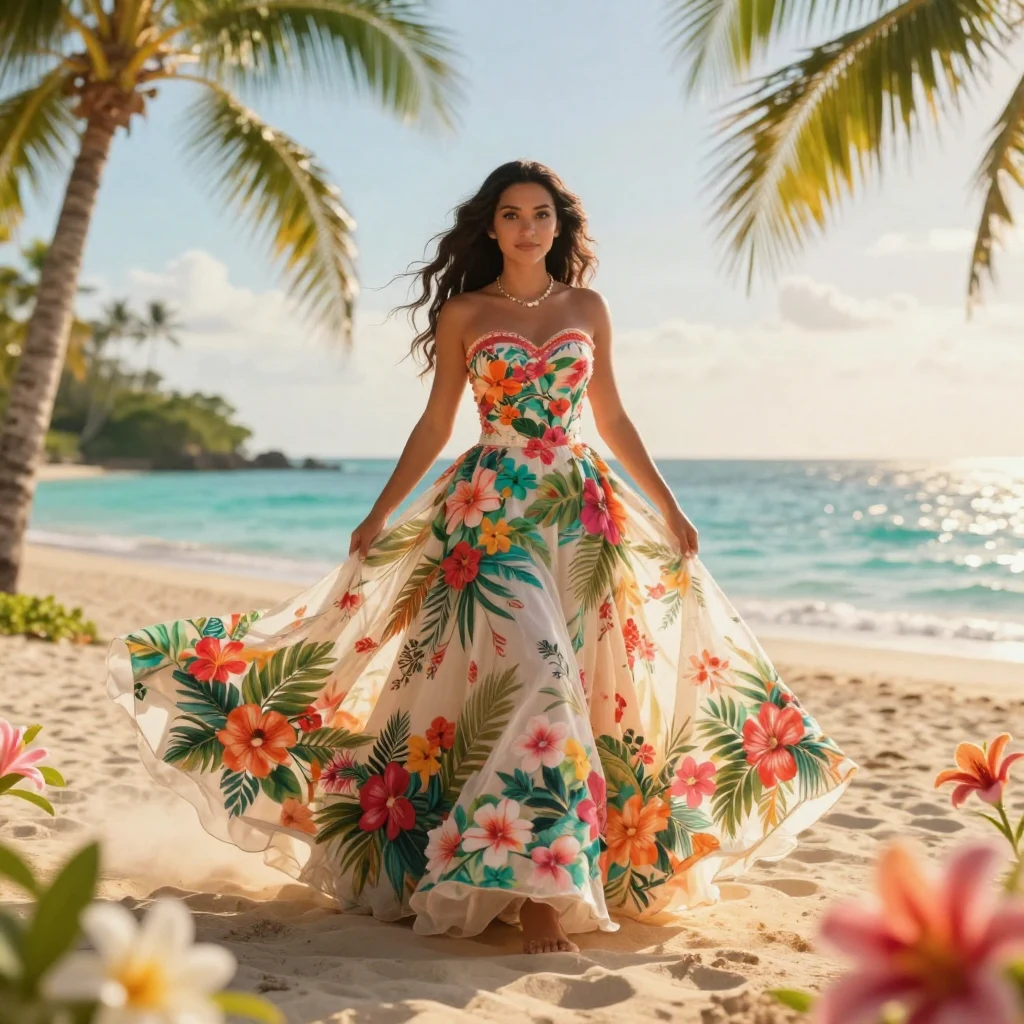 7. Moana's Island Dream Dress