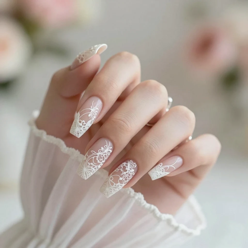 8. Lace-Inspired Tips
