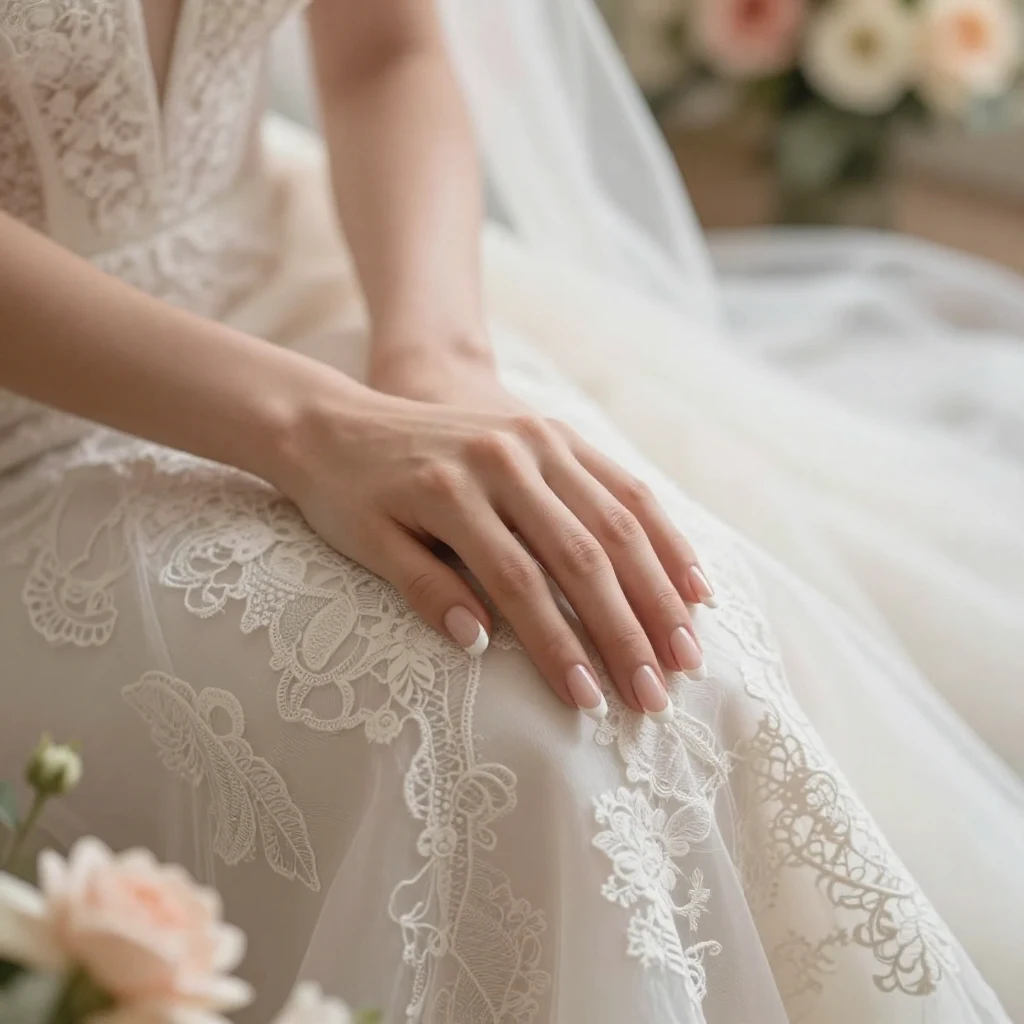 25 French Tip Wedding Nails That Look Timeless, Elegant & Bridal