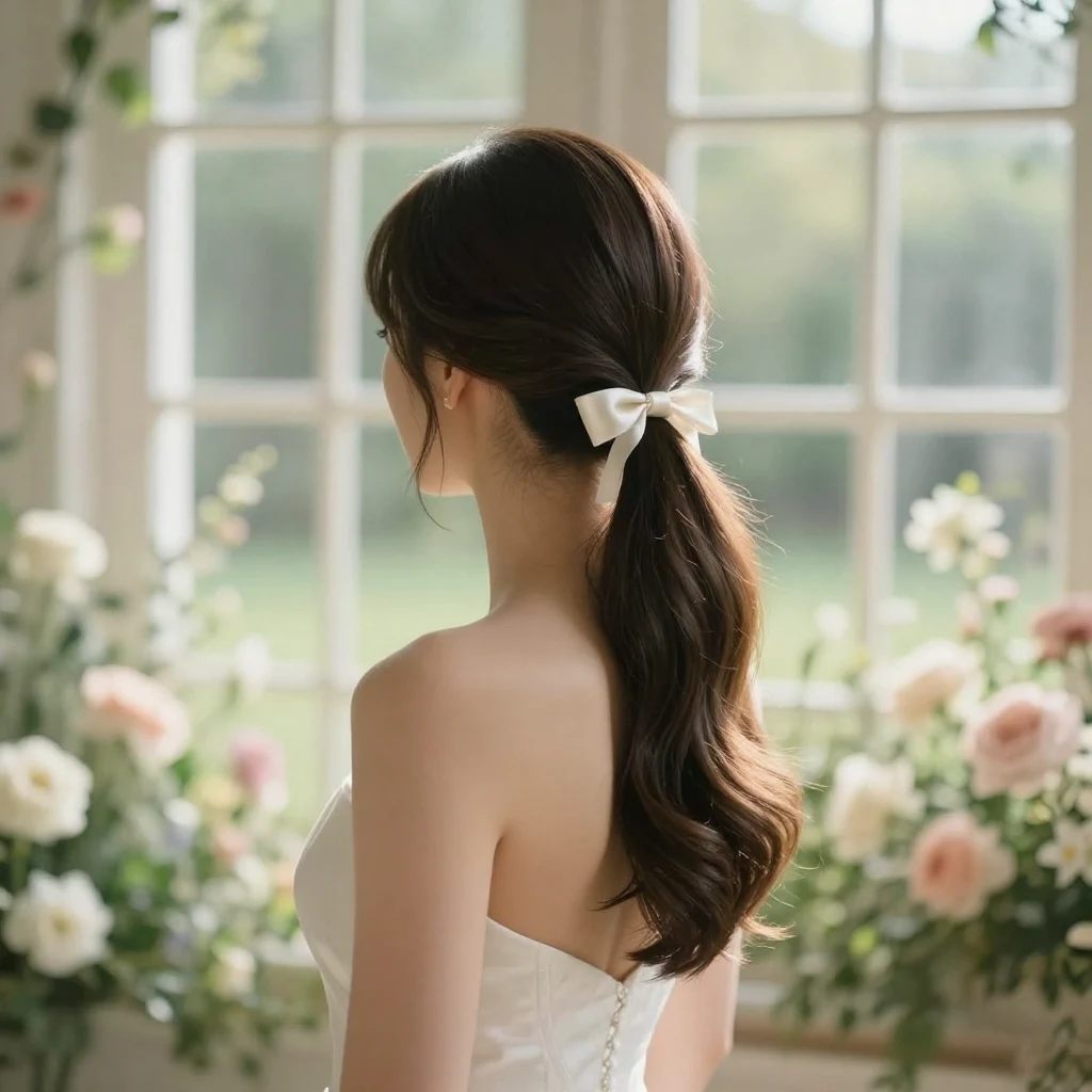 1. Classic Low Ponytail