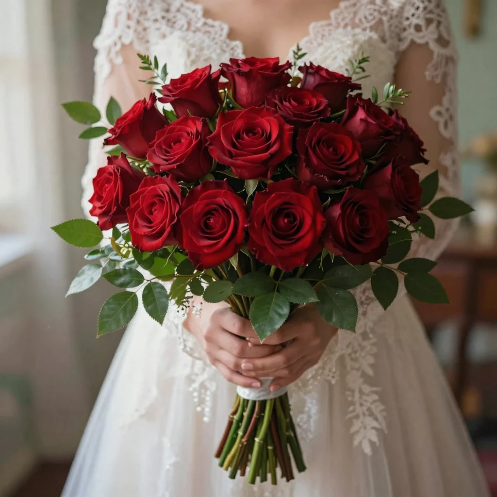 10. Traditional Red Rose Bouquet