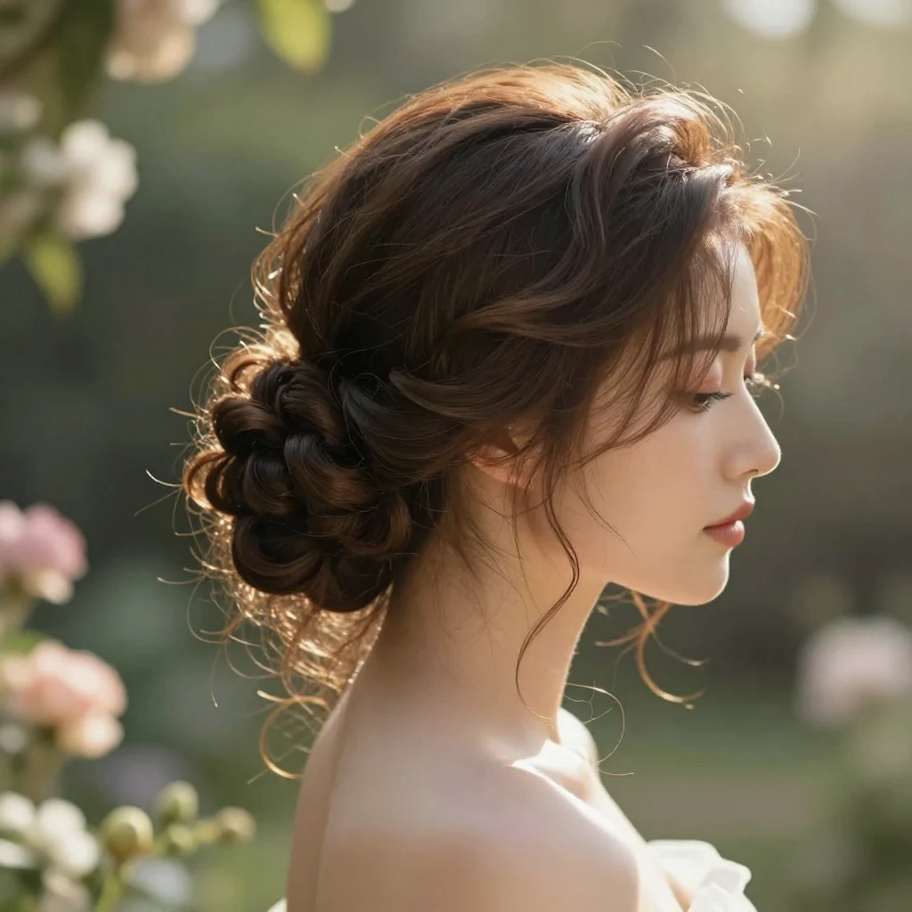 10. Twisted Low Bun