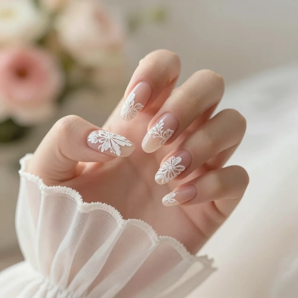 13. Timeless White Floral Lace