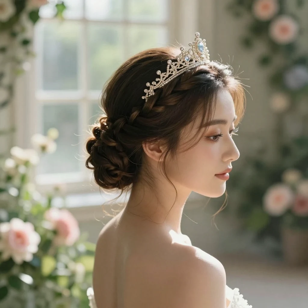 14. Crown Braid Updo