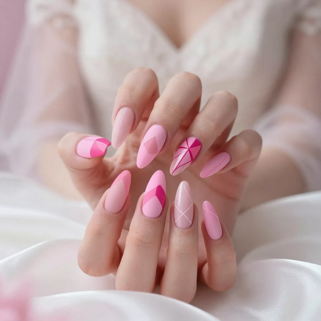17. Geometric Pink Designs