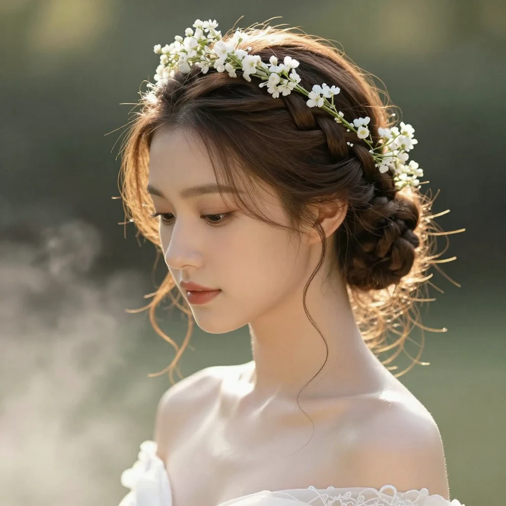 19. Crown Braid with Loose Strands